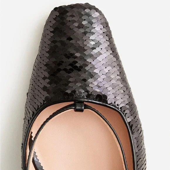 Jcrew Collection Leona sequin slingback heel size 7 new - Picture 2 of 5